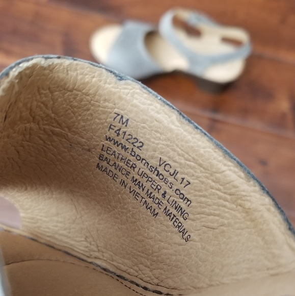 BØRN "Canna" Grey Leather Platform Sandal - Size 7 - Picture 7 of 9